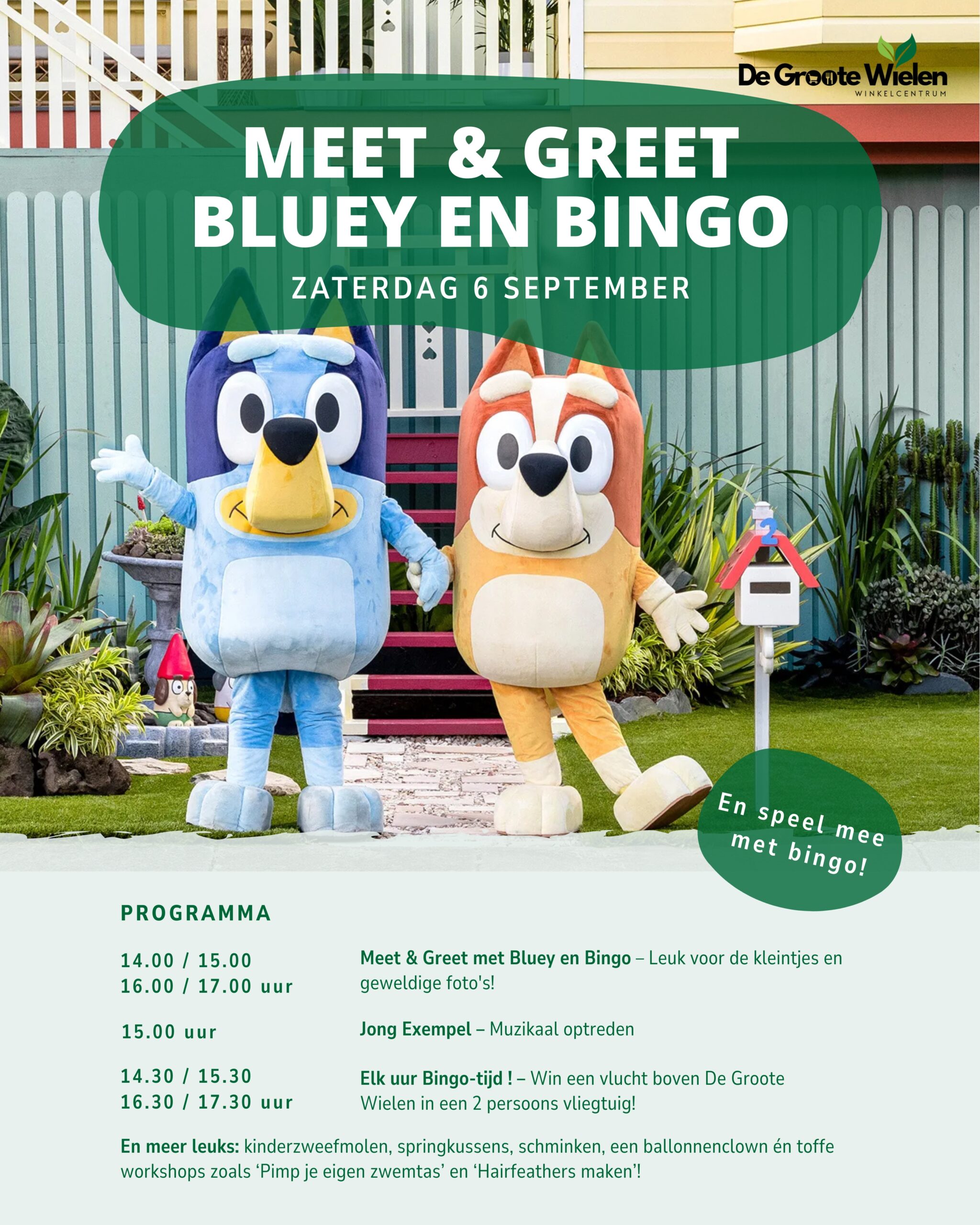 Meet & Greet met Bluey en Bingo en meer zomerspektakel voor jong en oud!